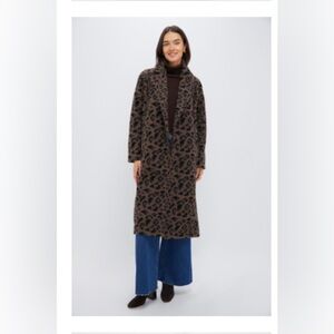 Tuckernuck Cheetah Abbott Wrap Coat WARM LONG BELTED COAT XL NEW WITH TAGS!!
